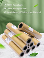 Kraft Paper Roll 12" x 98ft, Brown Craft Paper 80GMS for Gift Package/Bouquet Flower Wrapping/Kids Arts Drawing/Bulletin Board/DIY/Box Moving Filler/Shipping Supplies/Table Cover, Unwaxed & Uncoated
