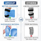APEXUP Ice Pack for Knee Pain Relief, Large Reusable Wrap After Surgery, Flexible Gel Cold Pack for Injuries, Pain Relief for Back, Shoulder, Elbow, Ankle and Leg (Blue, L, 1PK)