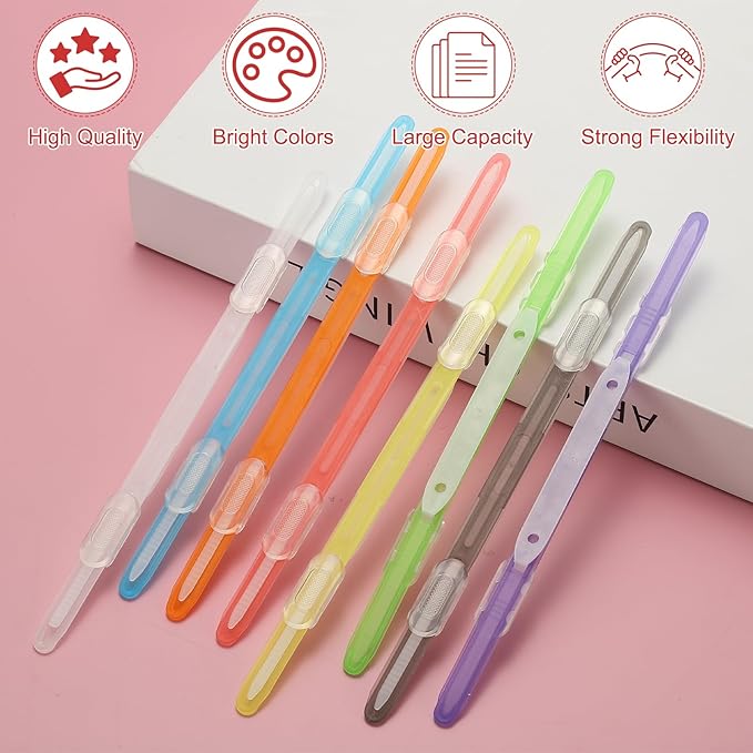 PATIKIL 20 Pcs Loose-Leaf Paper Binding Clamps, Red Plastic Paper Organizers Notebook Fasteners Reusable Prong Binder Clip for Home Office File Report Chart Documents