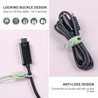 OneLeaf 30Pcs Cord Organizer, Silicone Cable Ties Reusable, Cord Ties for Electronics, Multipurpose Elastic Wire Ties, Travel Essentials for Cable Organizer, Wire Organizers for Fastening Cords