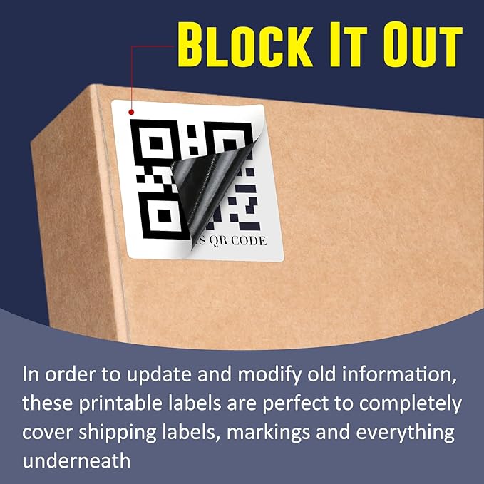 L LIKED 2" x 2" Direct Square Thermal Labels, Perforated QR Code and Barcode Stickers & Compatible with Rollo, Zebra and Other Desktop Printers (1 Roll, 750 Labels)