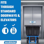 Tilt Truck, 1/2 Cu. Yd. Capacity Dump Cart with Heavy Duty 12” Wheels & 5” Casters & Forklift-able Frame for Jobsites, 850 lbs, Trash Cart with Wheels DUC12T-F-02PK (2-Pack)