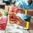 1200 Pcs Plastic Paper Wristbands for Events Neon Color Wrist Bands Concert Identification Wristbands Paper Bracelets Wristbands Party Hand Bands (Yellow)