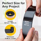 Super Sticky Magnetic Tape (10 feet x 1.5 inch) - Stong Magnet Strip with Adhesive Backing for DIY & Crafts - Easy to Cut and Mount on Fridges, Whiteboards & More