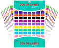 PARLAIM Pack of 1575 Rectangle Color Coding Labels,1/2" x 3/4" Rectangular Stickers in 15 Colors Rectangle Folder File Labels for Office and Home