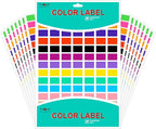 PARLAIM Pack of 1575 Rectangle Color Coding Labels,1/2" x 3/4" Rectangular Stickers in 15 Colors Rectangle Folder File Labels for Office and Home