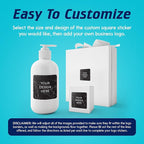 100 Custom Vinyl Stickers - Upload Your own Image, Text, Design, Logo - Personalized Logo Labels for Handmade, Packaging, Bottle, Jars, Candle, Brand Stickers (Black Marble, 1.5x1.5 Square)