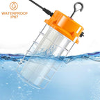 120W LED Temporary Work Light 18000Lm 5000K Daylight White Portable Hanging Construction Lighting Led High Bay Light for Workshop Mine Job Site Lighting
