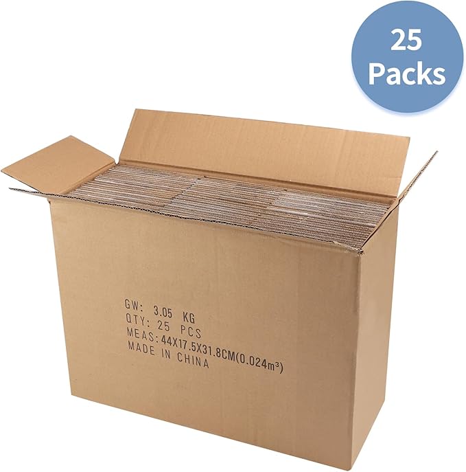 Hoikwo 11x6x6 Shipping Boxes Set of 25, White Corrugated Cardboard Box for Small Business for Packaging Mailing