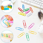 Paper Clips Binder Clips, Colored Office Clips Set - Back to School Supplies- Assorted Sizes Paperclips Paper Clamps Rubber Bands for Office and School Supplies, Document Organizing