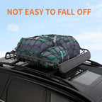 Truck Bed Cargo Net - 4' x 6' Stretches to 8' x 12', Heavy Duty Pickup Truck Bed Cargo Netting, Latex Bungee Net Mesh with Storage Bag, 12 Metal Carabiners, 12 ABS Hooks for SUV, Trailer, Roof Rack