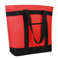 Insulated Reusable Tote Bag for Grocery Shopping for Women, Pizza/Food Delivery Bag to Keep Food Cold/Hot for Commercial Food Transport, Cooler bags for Travel/Beach/Picnic, Non-Waterproof, Red