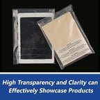 iMailer - 100 Count - 11" x 14" Clear Plastic Poly Bags with Suffocation Warning for Prints, Photos, Documents, Clothing, T-Shirt - Resealable Adhesive,Not Strong