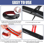 Floor Cord Cover Self Adhesive Cord Hider,3.3FT Cable Management, Extension Strip Protector for Wires, Prevent Cable Trips for Offices, Gyms, Exhibitions Cavity:0.47"(W) x 0.35"(H) Black Stone