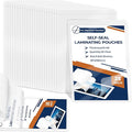 25 Pack 10 Mil 3"x5" Self Sealing Laminating Pouches Self Adhesive Lamination Pouches Clear Laminate Sheets for Photos Index Cards Office School(No Heat Laminating Sheets & No Laminator Machine Need)