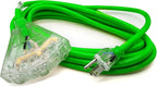 15 ft Outdoor Extension Cord Waterproof - 14 Gauge Heavy Duty Extension Cord 15 ft - Lighted Outdoor Extension Cords with Multiple Outlets - Watts Wire - 15' Grounded - extensiones electricas