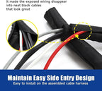 Split Braided Wire Sleeving Loom Mesh Woven for Automotive Wires/Audio Video Cable/Multi-Cable Strings Organized Guard Cover (1/4" - 18 Feet)