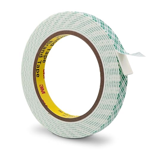 3M Double Sided Foam Tape 0.5" x 10Ft, Double Coated Urethane Foam Tape Adhesion Polyurethane for Bonding Attaching Mounting Interior Signage Nameplates DIY Card, 1 Pack, White