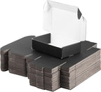 Spakon 50 Packs Shipping Boxes Cardboard Corrugated Mailer Packaging Boxes for Small Business Cute Small Box Cardboard Carton Box Mailers for Packaging Product(Black,6 x 4 x 1.6 Inches)