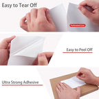 L LIKED 200 4x6 Thermal Labels Fanfold, Direct Thermal Shipping Labels - Perforated and Strong Adhesive
