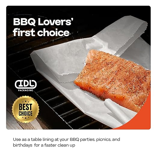 White Butcher Paper 18" x 12000" (1000 feet) with Cutter - USA-Made Natural Butcher Paper Roll for Meat & Fish - Uncoated, Unwaxed & Food-Grade Material for Smoker, Grilling & BBQ by IDL Packaging