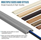 Floor Cord Covers for Wires 10FT Cable Hider Wire Cover Self Adhesive Cord Hider Floor for Offices, Homes, Workshops, Warehouses Cable Cavity 0.39" W x 0.27" H