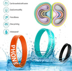 Custom Silicone Wristbands Bulk, Personalize with Text, Logo & Icons, 30/100/500/1000PCS, Rubber Bracelets for Events, Fundraisers, Gifts & Awareness, 100% Soft Silicone, Multiple Sizes & Colors