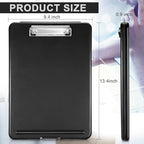 Geyee 24 Pcs Clipboard with Storage Plastic Foldable Nursing Clipboard Storage with Pen Holder 9. 5 x 13. 4 Inch Foldable Clip Board with Low Profile Clip for Student Teacher Nurse Office Supplies