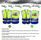 BeautyWill Custom Safety Vest Logo Class 2 High Visibility Reflevtive Vest Outdoor Protective Workwear