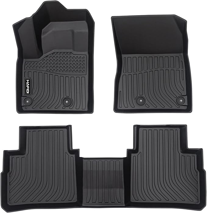 HAFIDI® Floor Mats Fit for 2021-2025 2026 Nissan Rogue | S | SV | SL | Platinum (Not Fit Sport) All Weather Protection TPE Car Floor Liners, Fits 1st & 2nd Row Full Set Custom Accessories, Black