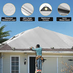 Tarp 10x12 Feet 14 Mil Heavy Duty Waterproof Tarp, Large Multipurpose Cover with Brass Grommets and Reinforced Edges, UV Resistant Thick Poly Tarps for Outdoor Camping Tent Pool Car