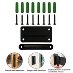 VIP Crowd Control Retractable Belt Stanchion Queue Safety Barrier Set, 36" Ht, 78" Belt + Wall Bracket (6 YEL Posts Blue Belt + SFrame + WBracket)