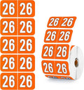 500 Pcs 2026 Year Stickers, Waterproof File Folder Labels, Self-Adhesive Rectangle Tabs for End Folders and Envelopes, Number Tabs, Office and Home Supplies (Orange)
