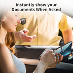 Car Registration and Insurance Holder, Leather Car Glove Box Organizer, Cool Car Accessories for ID, Driver's License Cards & Essential Document,business cards,Men&WomenWhite Rose Gold Butterfly