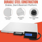 Houseables Shipping Scale, Platform Scale, Industrial, Heavy Duty, 1100 LB, Weight Machine for Luggage, Packages, Postal, Floor, Commercial, Package, Business, Weighing, Large Platform, Digital, 22x18