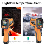 -40℉ to 1922℉ TEMIRUP Infrared Thermometer Temperature Gun with Thermocouple Probe, 30:1 Pyrometer High Temp Thermometer for Cooking Oven, Engine, Kiln, Forging, Industrial, Adjustable Emissivity