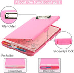 SFLHHDM Plastic Clipboard with Storage, High Capacity Clip Boards 8.5x11 with Storage, Heavy Duty Nursing Clipboard Folder, Clipboards Cute, Letter A4 Size Clipboards with Storage for Teachers, Nurse