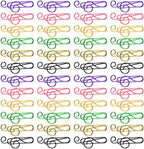 100pcs Metal Paper Clips Creative Music Note Shape Small Office Clips Colorful Document Fasteners Iron Material for School Home Stationery Organization