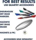 Quartet Whiteboard, Glass Dry Erase Board, Magnetic, 8' x 4', Infinity Frameless Mounting, White Surface, Accessory Tray, 1 Dry Erase Marker and 2 Glass Board Magnets (G9648W-A)