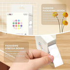 PARLAIM 3/4 Inch Color Coding Label Stickers,500PCS Circle Inventory Sticky Dots Sticker in Dispenser Box,White Adhesive Round Dot Labels for Office Home (White)