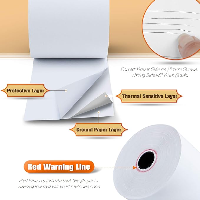 2-1/4''x230' Pos Thermal Receipt Paper Cash Register Roll, 200 rolls