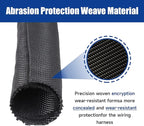 Braided Wire Loom Mesh Woven Self-Wrapping Split Sleeving for Automotive Wires/Audio Video Cable/Multi-Cable Strings (1/2" - 16 Feet)