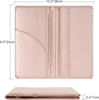 Cacturism Car Registration and Insurance Holder, Car Accessories Vehicle Glove Box Car Organizer Men Women Wallet Case with Magnetic Shut for Cards, Essential Document, Driver License, Bling Rose Gold