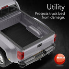 RESILIA Truck Bed Mat Liner – Universal Size, Durable Heavy-Duty All-Weather Protection for Your Truck, Cargo Van, or SUV, Pickup Accessories, Trim to Fit, Black, Thick 4 Foot x 6 Foot, Made in USA