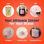 100 Custom Vinyl Stickers - Upload Your own Image, Text, Design, Logo - Personalized Logo Labels for Handmade, Packaging, Bottle, Jars, Candle, Brand Stickers (Rose, 2x2 Square)