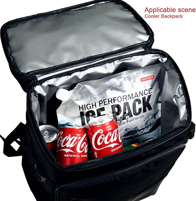 Reusable Ice Packs for Coolers Long Lasting Gel Freezer Packs for Cooler Bag Backpacks, Lunch Box, Cooler Bag, Keeps Food Cold Fresh (Set of 3)
