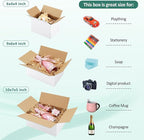 Eupako 30 Pack Small Shipping Boxes Assorted Sizes, White Corrugated Box Mailers, Cardboard Boxes for Packaging Small Business, Mailing, 6x4x4 & 9x6x4 & 10x7x5 10 PCS Each Small Boxes