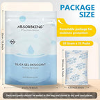 Silica Gel Packets – 50 Gram 35 Packs Desiccant Packs, Moisture Absorbers for Food Storage with Color Indicating, Food Grade Silica Packets for Foods, Seeds, 3D Filaments, Electronics, Safes