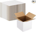 Calenzana 4x4x4 Shipping Boxes Set of 40, White Corrugated Cardboard Box for Mailing Packing Gifts Small Business