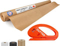Brown Kraft Paper Roll 48" x 1800" (150 feet) with Cutter - USA-Made Quality Paper 50lb Thickness for Wrapping, Packing, Moving, Shipping, & Crafts/Arts - Natural Kraft Material by IDL Packaging